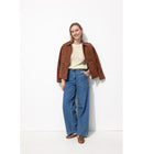 Pull Manches Courtes Femme - Naturel Uni Clair