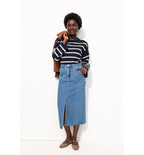 Pull Marin Rayé Femme - Bleu Raye