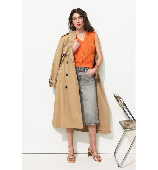 Gilet Torsadé sans Manches - Multicolore Raye