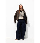 Cardigan Marinière Femme - Naturel Raye