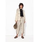 Cardigan Oversize Ajouré Femme - Naturel Uni Clair