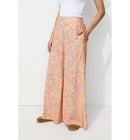 Pantalon Large Imprimé Femme - Rose Imprime