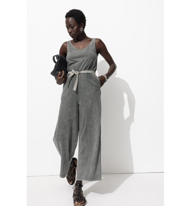 Combinaison-pantalon en Jersey - Noir Uni Fonce