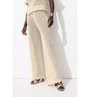 Pantalon en Crochet Femme - Naturel Uni Clair
