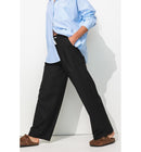 Pantalon de Tailleur Jogpant - Noir Uni Fonce