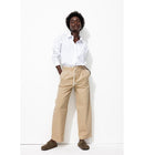 Pantalon Balloon en Toile - Naturel Uni Clair