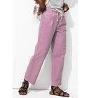 Pantalon Balloon en Toile - Violet Uni Colore