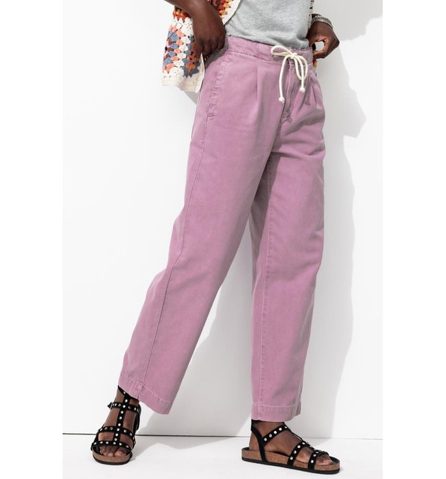 Pantalon Balloon en Toile - Violet Uni Colore