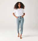 Gaston Jean Slim Cropped Femme - Jeans Uni Clair