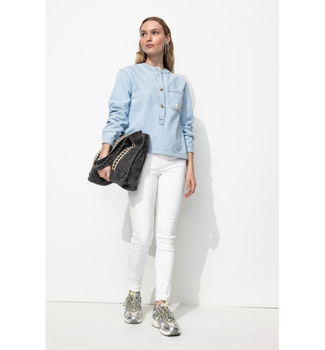 Jean Skinny Femme Gaspard - Blanc Uni Clair