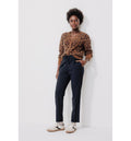 Pantalón jogger para mujer, color liso, azul oscuro