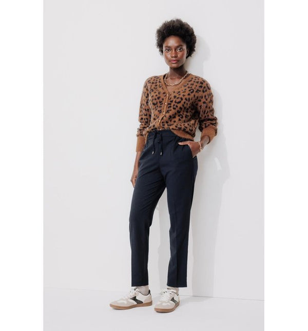 Pantalón jogger para mujer, color liso, azul oscuro