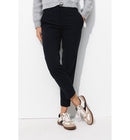 Pantalon Cigarette Uni Femme - Bleu Uni Fonce