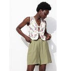 Short Large Femme - Kaki Uni Clair