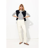 Basile Jean Droit High Rise - Naturel Uni Clair