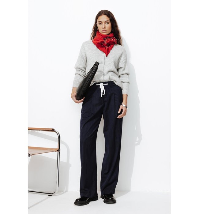 Pantalon Large Cordon Femme - Multicolore Raye