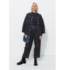 Jean Droit Brut Femme - Jeans Uni Fonce