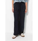 Pantalon Large et Fluide Femme - Bleu Uni Fonce