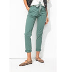 Pantalon Chino Ceinturé Femme - Gris Uni Fonce