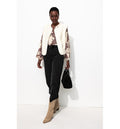 Jean Barrel Taille Haute - Noir Uni Fonce