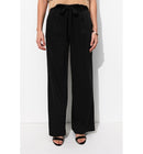 Pantalon Large Version Longue - Noir Uni Fonce