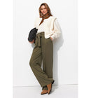 Pantalon Large Version Longue - Kaki Uni Fonce