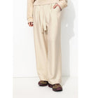 Pantalon Large Rayures Tennis - Naturel Raye