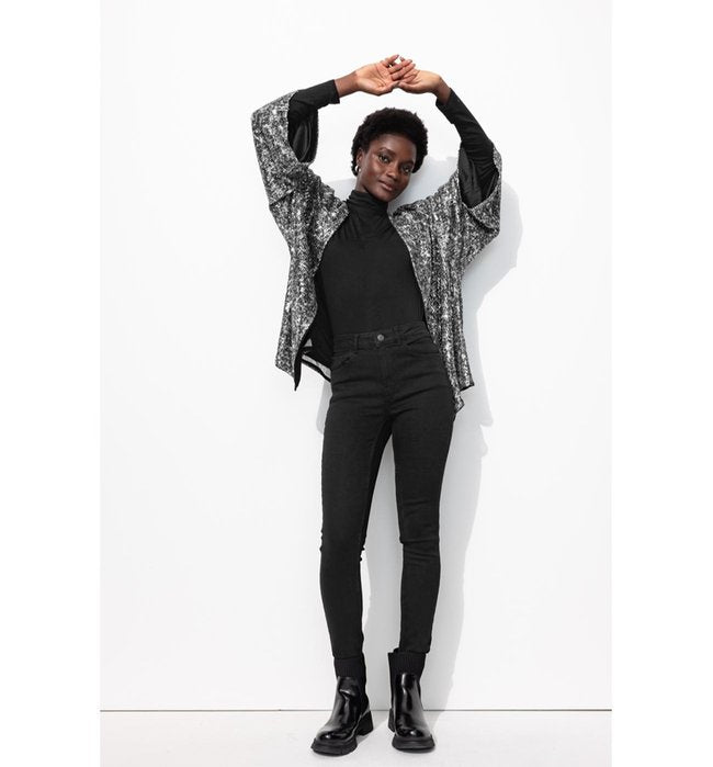 Gaspard Jean Skinny Long - Noir Uni Fonce