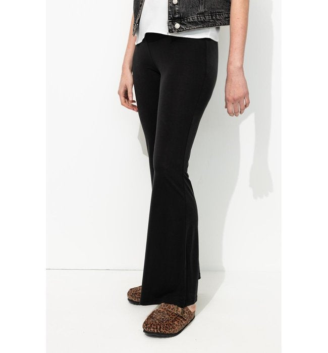 Pantalon en Jersey Fluide - Noir Uni Fonce