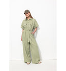 Combinaison-pantalon Femme - Kaki Uni Clair