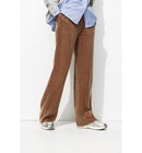 Pantalon Large en Satin Femme - Grège Uni Fonce
