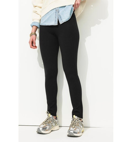Leggings en Jersey Milano - Noir Uni Fonce