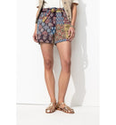 Short Effet Patchwork Femme - Multicolore Imprime