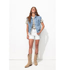 Short en Toile Femme - Blanc Uni Clair