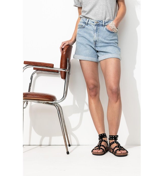 Short en Toile Femme - Jeans Uni Clair