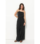 Combipantalon en Gaze de Coton - Gris Uni Fonce