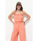 Combipantalon en Gaze de Coton - Rose Uni Colore