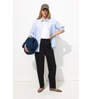 Pantalon de Tailleur Femme - Noir Uni Fonce