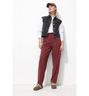 Pantalon de Tailleur Femme - Rouge Uni Colore