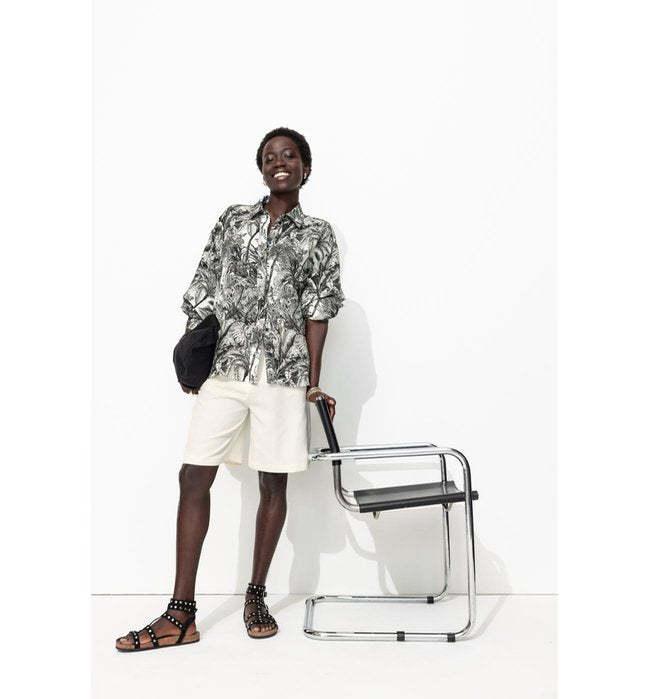 Bermuda Chic en Lyocell - Naturel Uni Clair