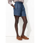 Short en Lyocell Femme - Jeans Uni Fonce