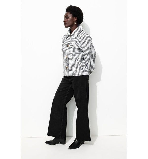 Pantalón ancho de mujer Hector - Plain Dark Black