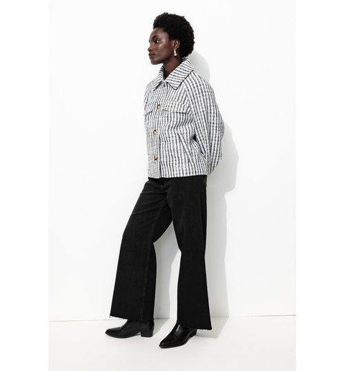 Hector Pantalon Large Femme - Noir Uni Fonce