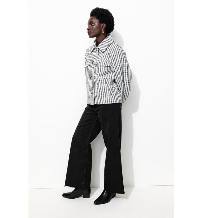 Hector Pantalon Large Femme - Noir Uni Fonce