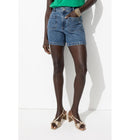 Short en Jean de Couleur Femme - Jeans Uni Fonce