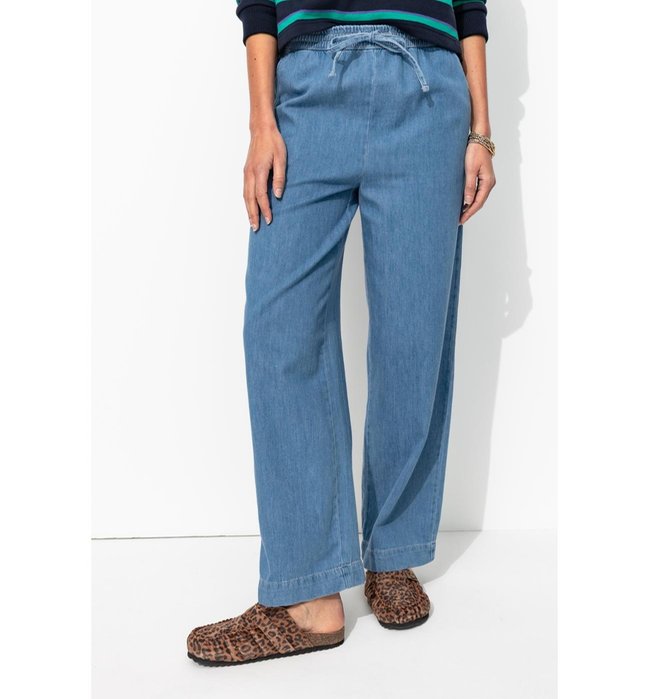 Jean Léger en Coton Femme - Jeans Uni Fonce