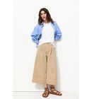 Jupe-culotte en Toile Femme - Naturel Uni Clair