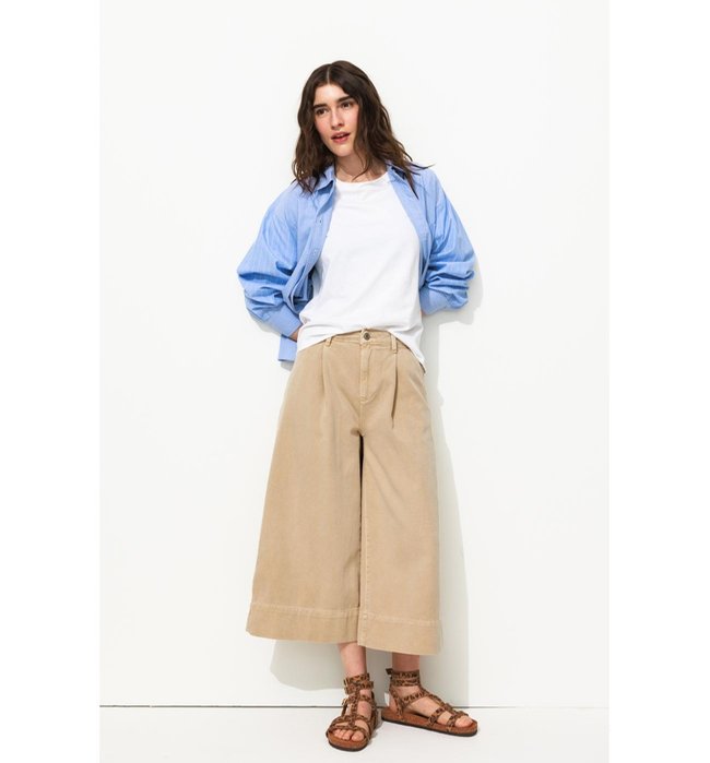 Jupe-culotte en Toile Femme - Naturel Uni Clair