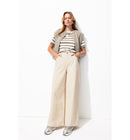 Jean Large Taille Haute Femme - Naturel Uni Clair