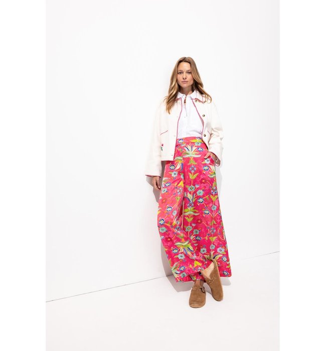 Pantalon Large Laura Gulshani - Rose Imprime